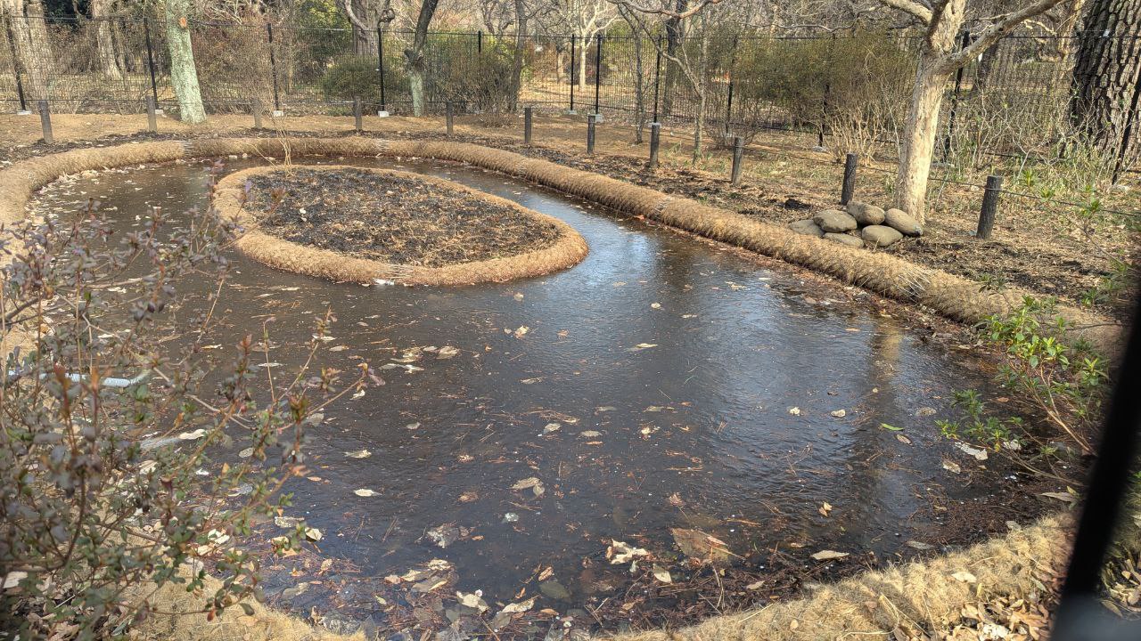 Winter walk near Fuchu: park sign